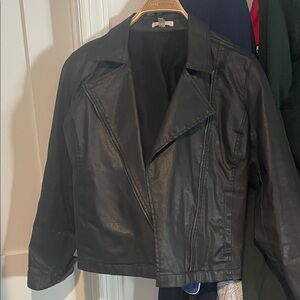 Eileen Fisher Black Leather Jacket
